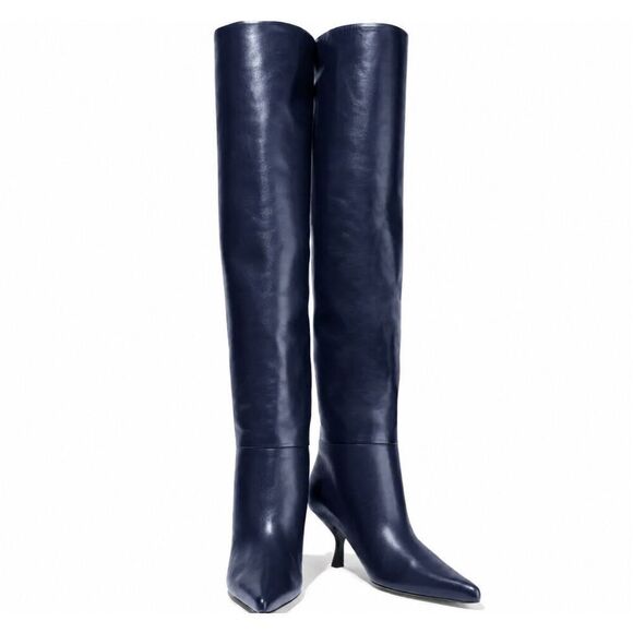 The Row Shoes - The Row Bourgeoise Boots 40.5 Navy